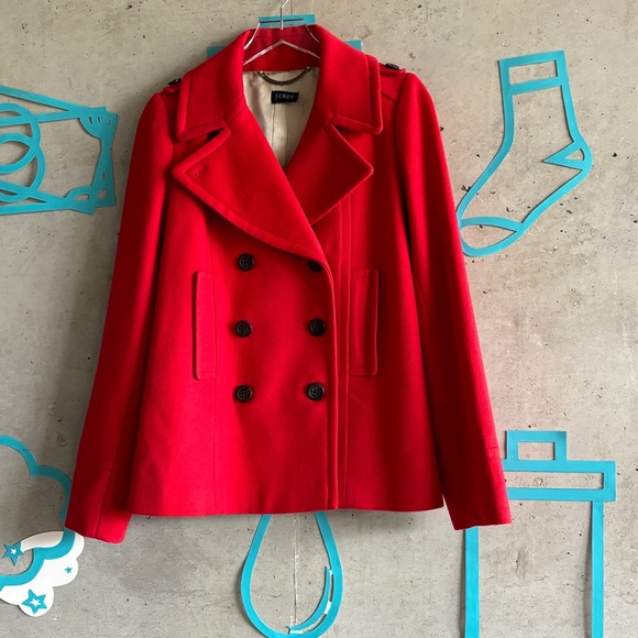 J. Crew 100% Wool Harbor Peacoat - Picture 3 of 10